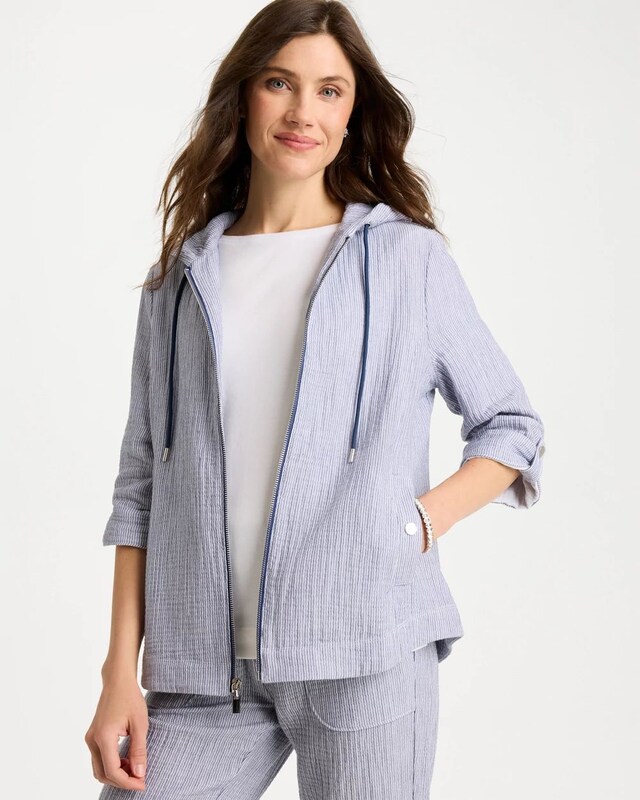 Zenergy Striped Gauze Jacket